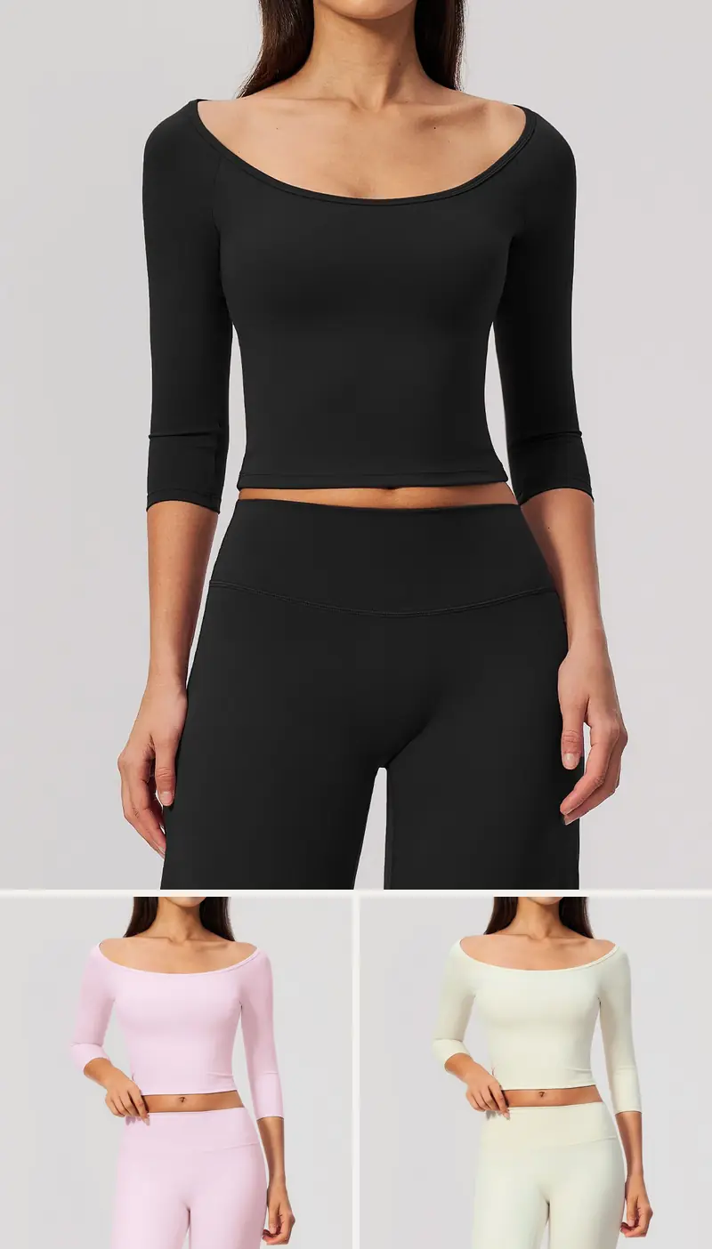 Mid-Sleeve Top in style FZX5529